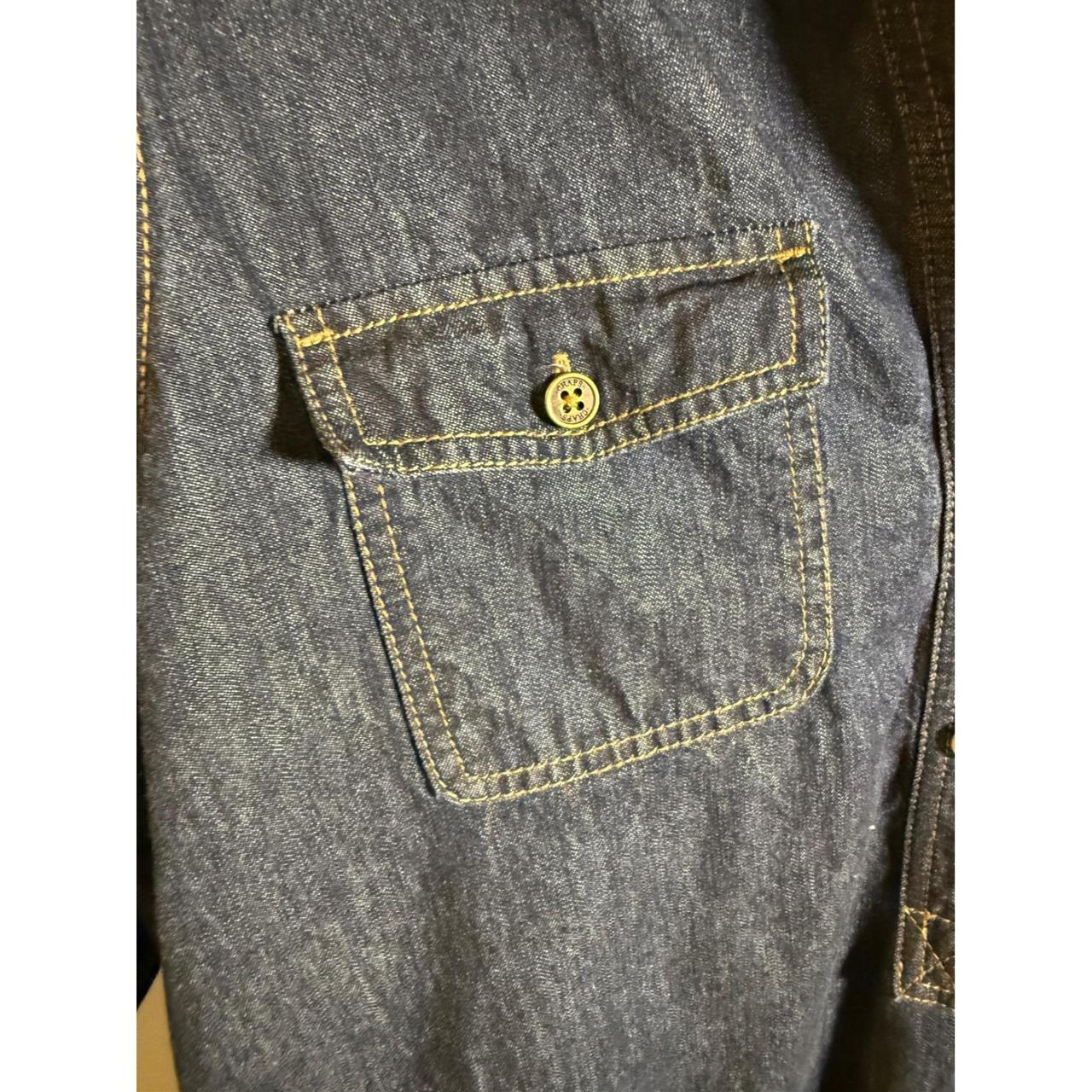 Chaps Women's Shirt Dress - Blue - L – Chaps Deni… - image 4