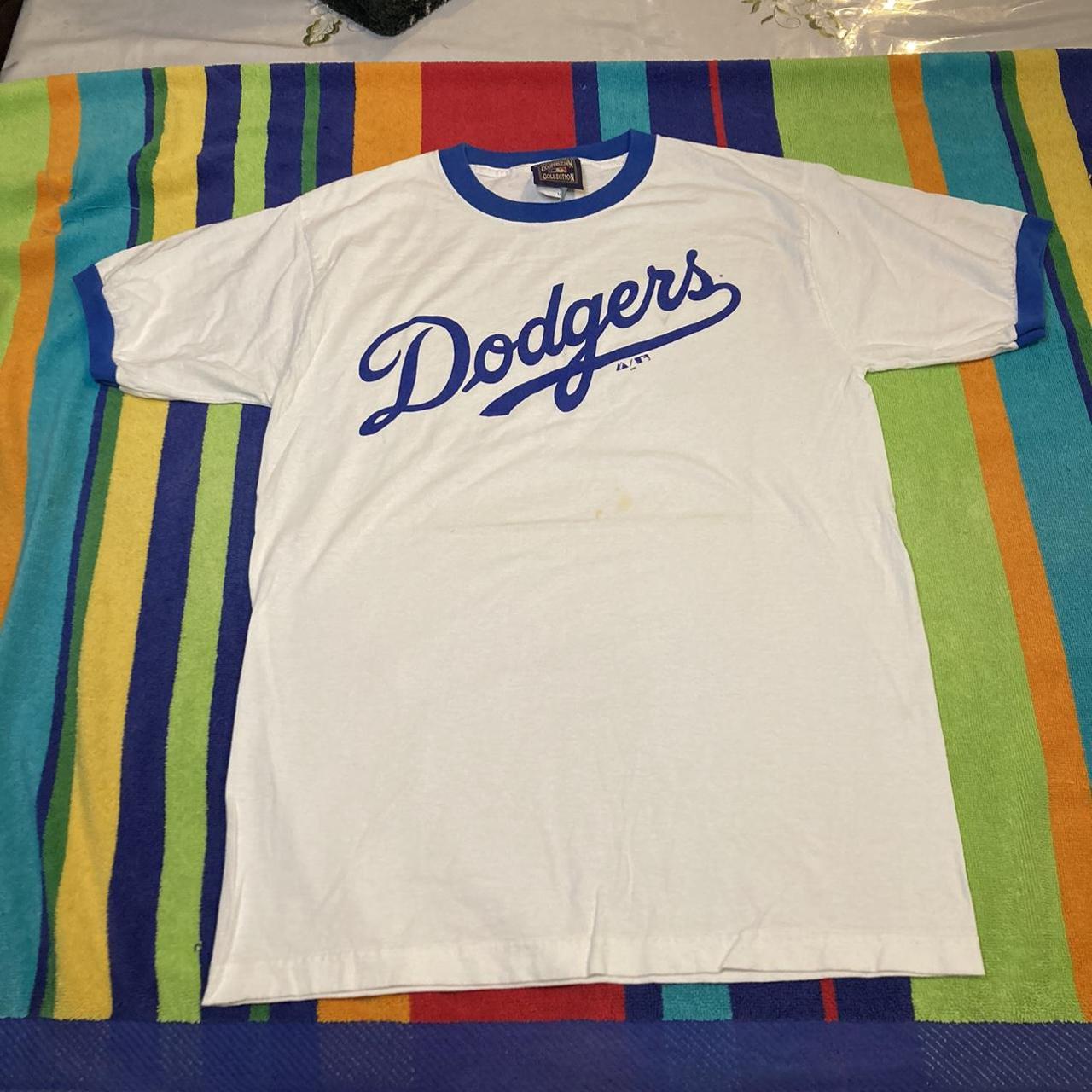 Throwback Los Angeles dodgers majestic shirt... - Depop