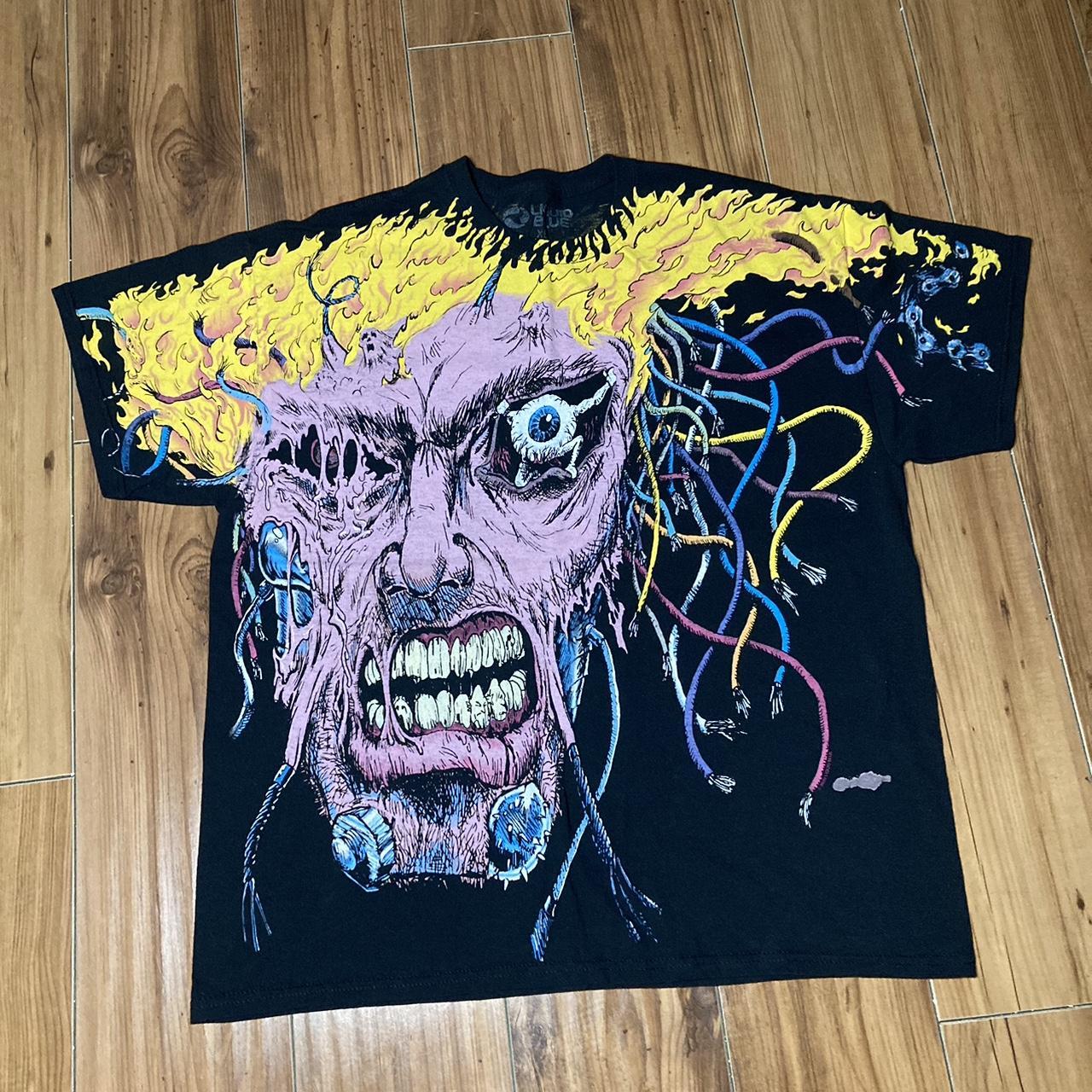 Liquid blue Wolverine AOP all over print shirt... Depop