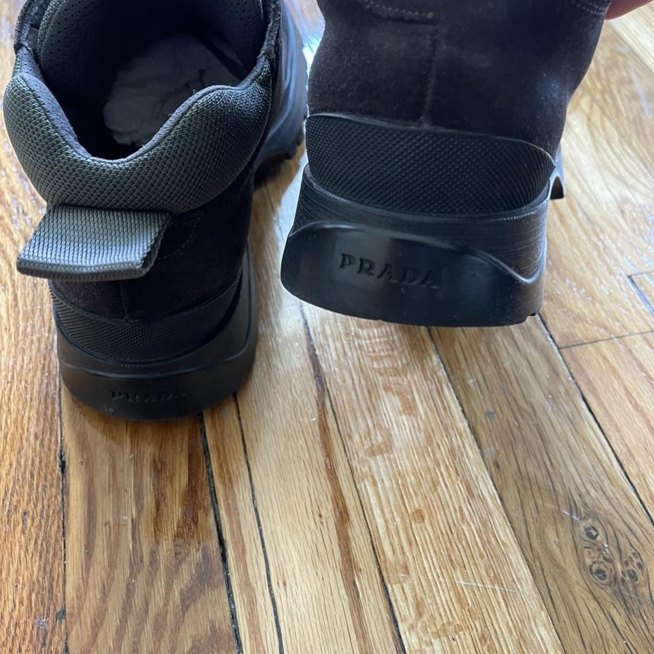 Prada Men's Brown and Black Boots Depop