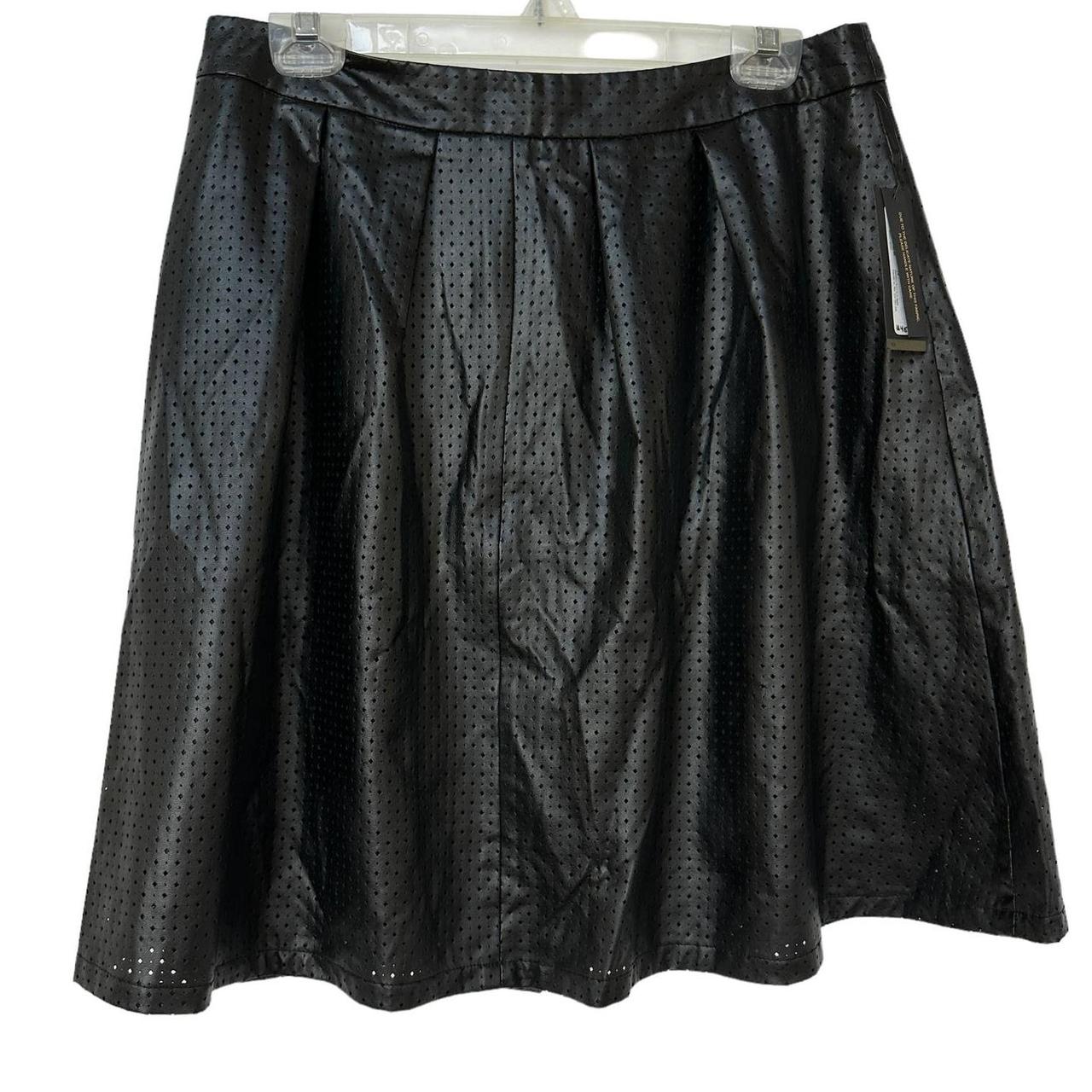 worthington faux leather skirt