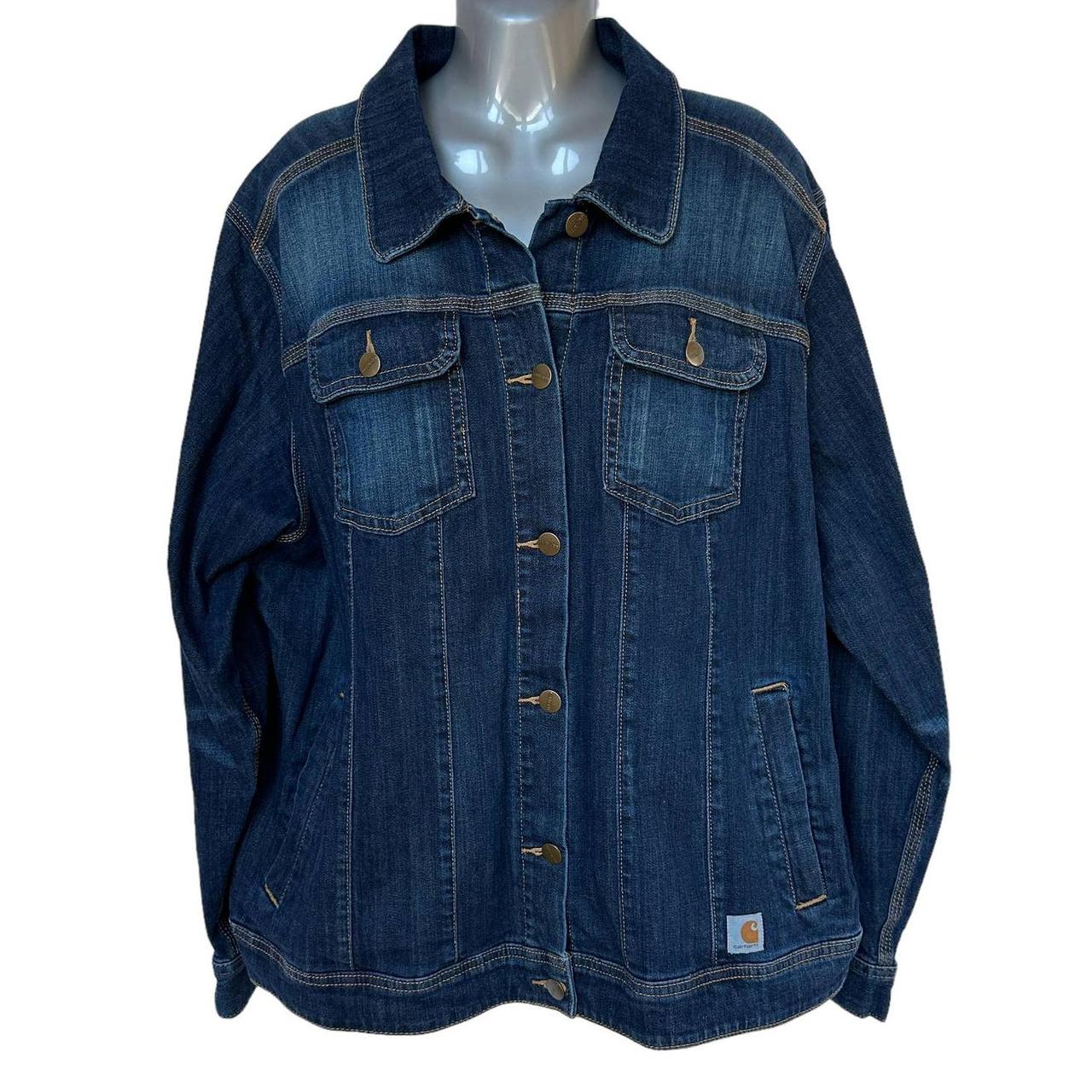 Carhartt denim sale trucker jacket