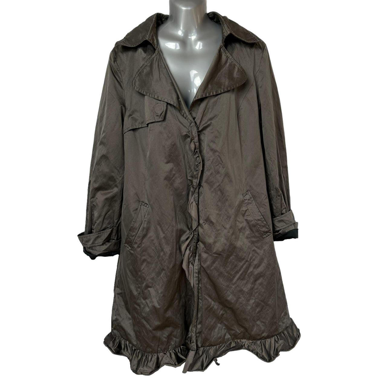 Dkny ruffle discount trench coat