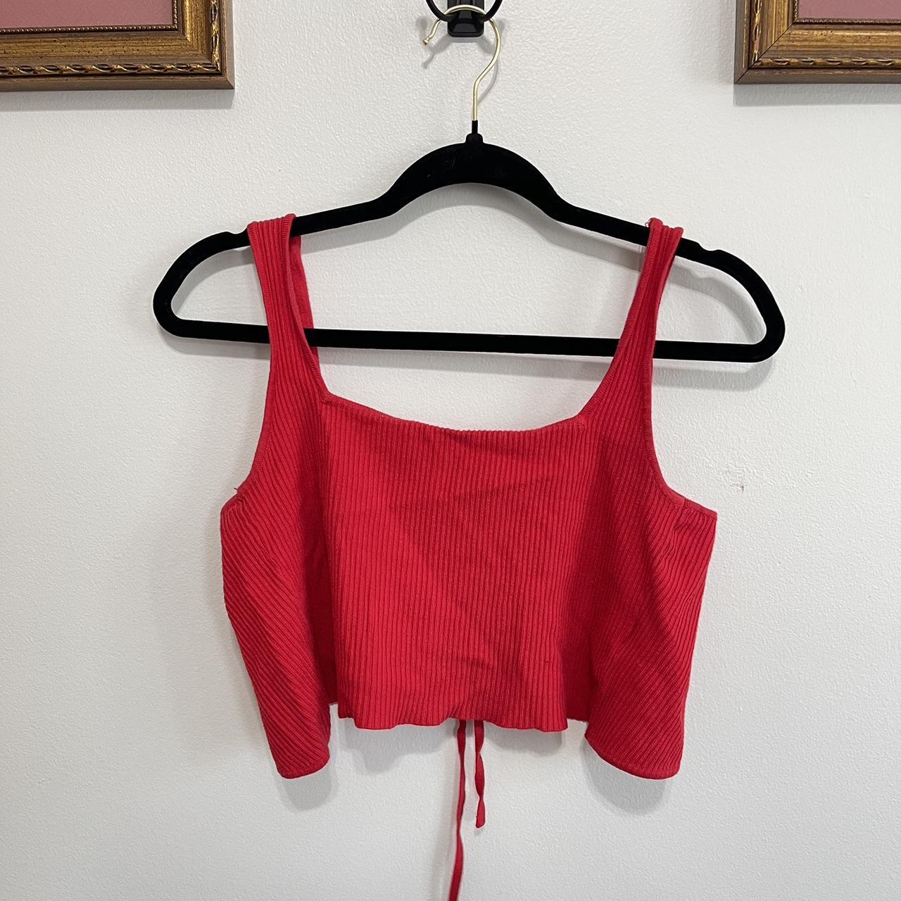 Red Spaghetti Crop Top Cropped Tank Top Crop Tops for Women 