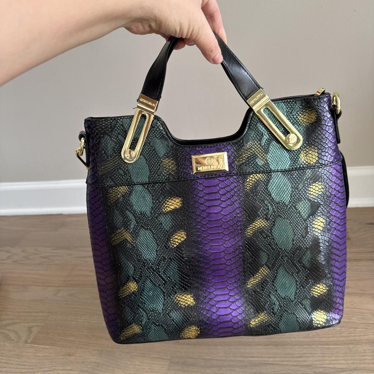 Women's Bag - Multi/Purple – Snake Pattern Gradie… - image 2