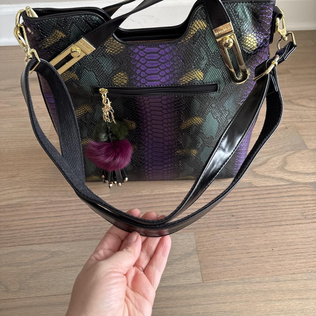 Women's Bag - Multi/Purple – Snake Pattern Gradie… - image 7
