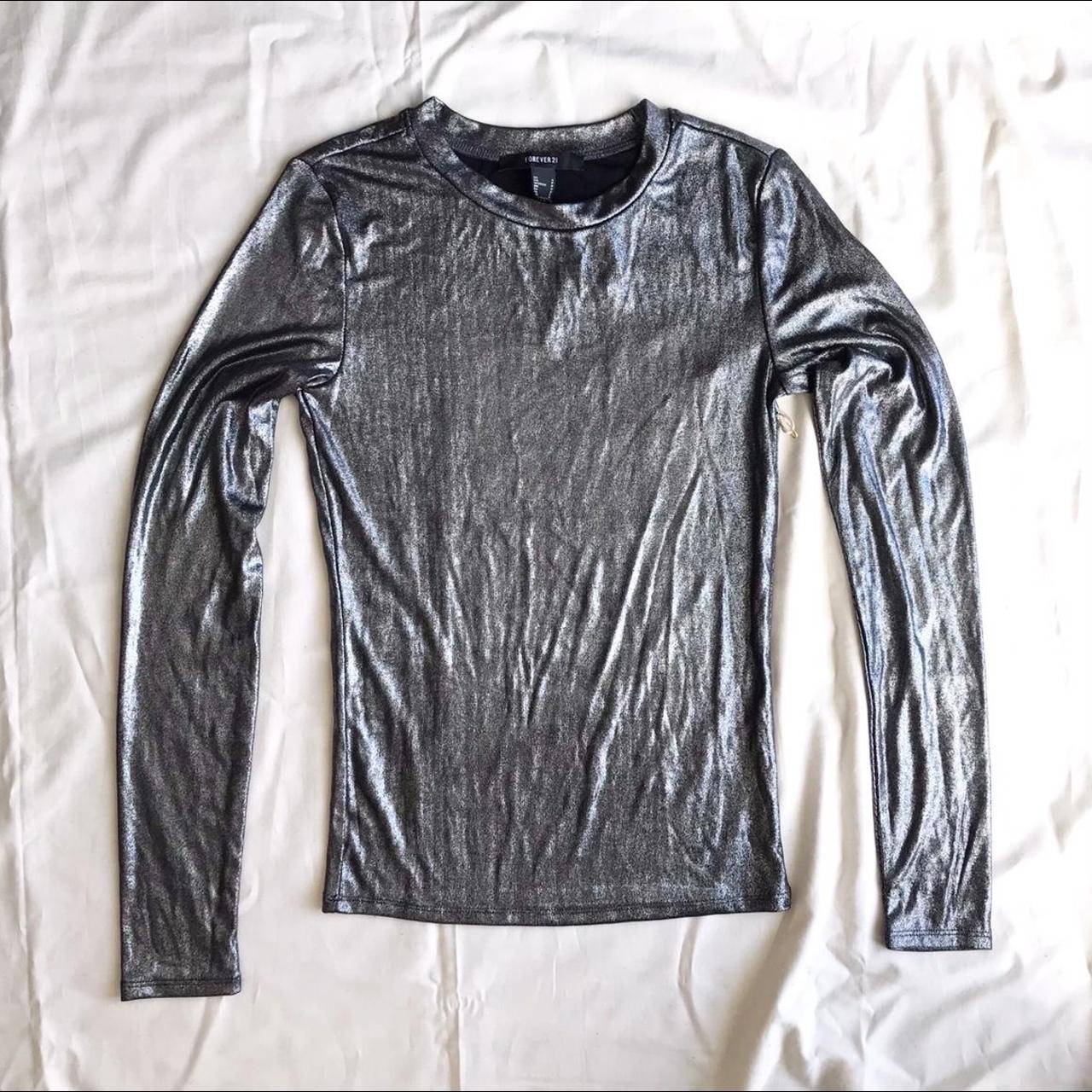 forever 21 metallic shirt