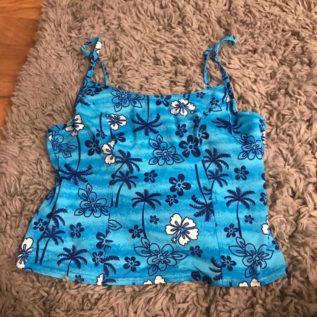 Adorable Hawaiian print tankini cami top! Marked a... - Depop