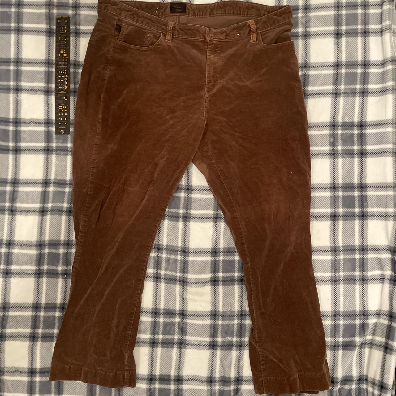 Riders Brown Corduroy Pants Vintage, Low Rise... - Depop