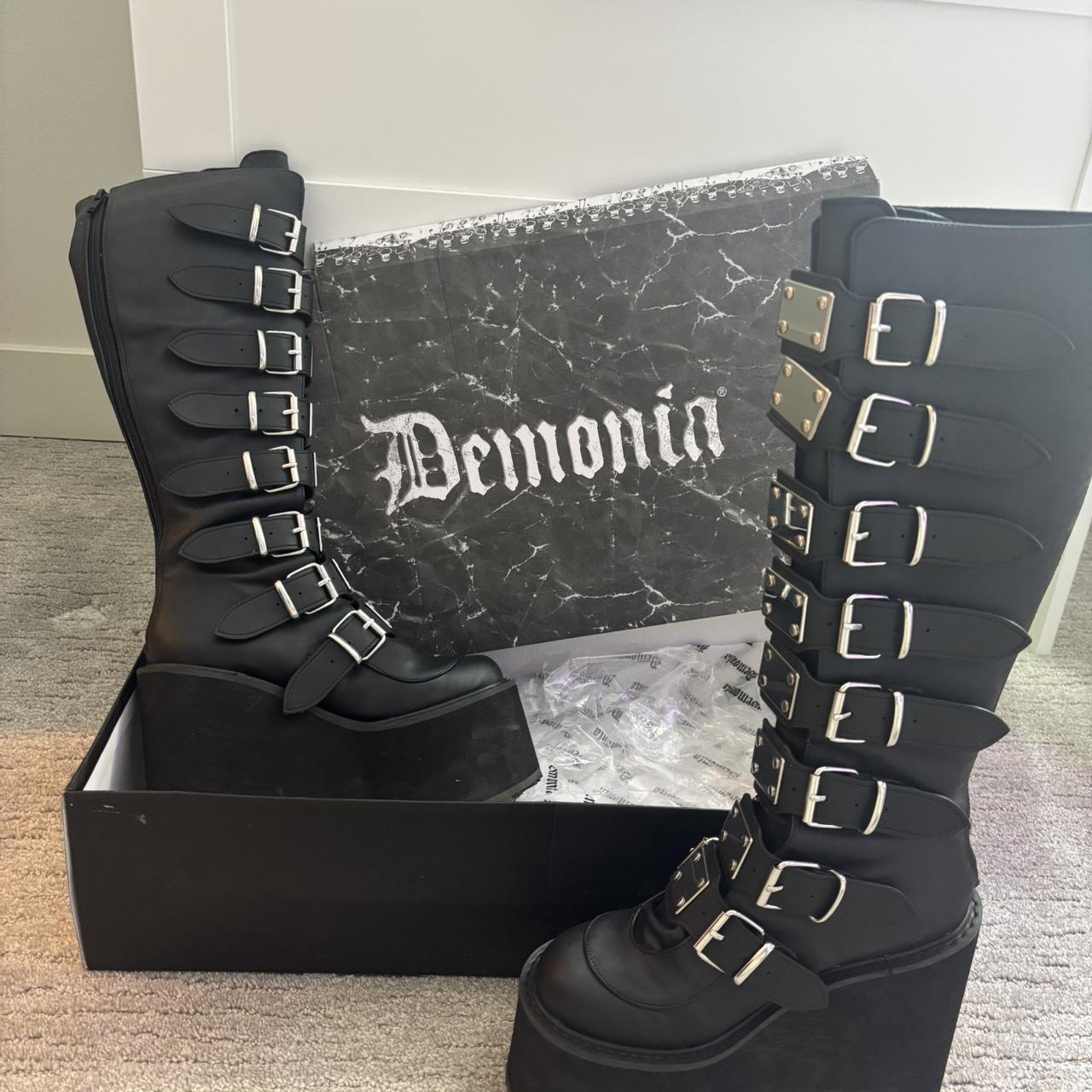 Demonia Women's Knee high Boots - Black - US 7 – … - image 1