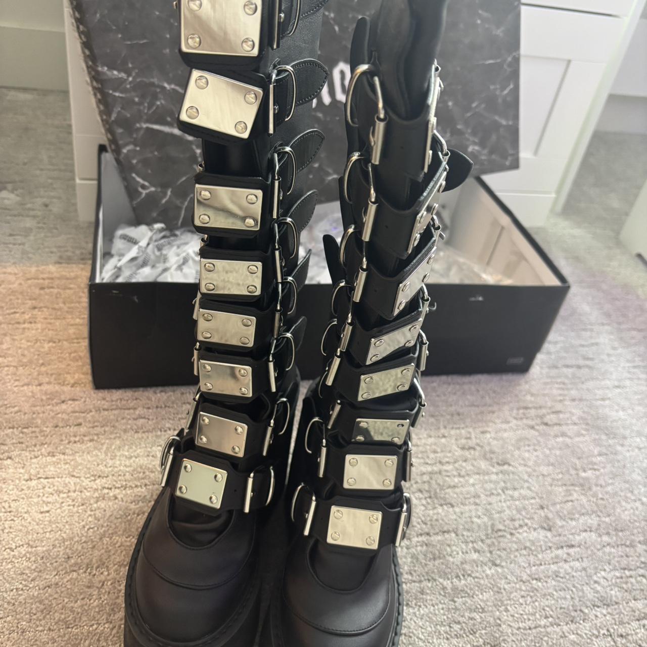 Demonia Women's Knee high Boots - Black - US 7 – … - image 2