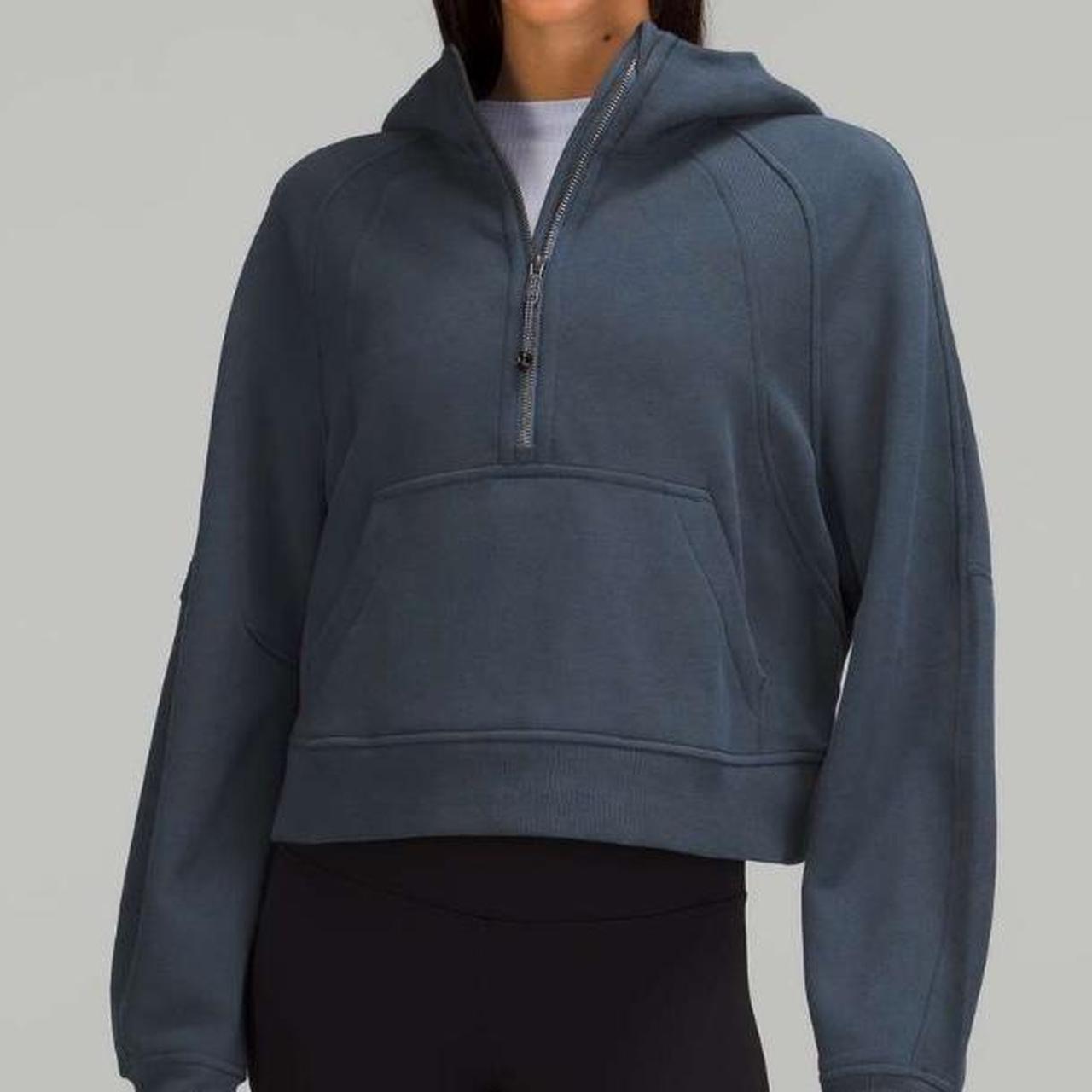 iron blue lululemon scuba oversized half zip hoodie - Depop