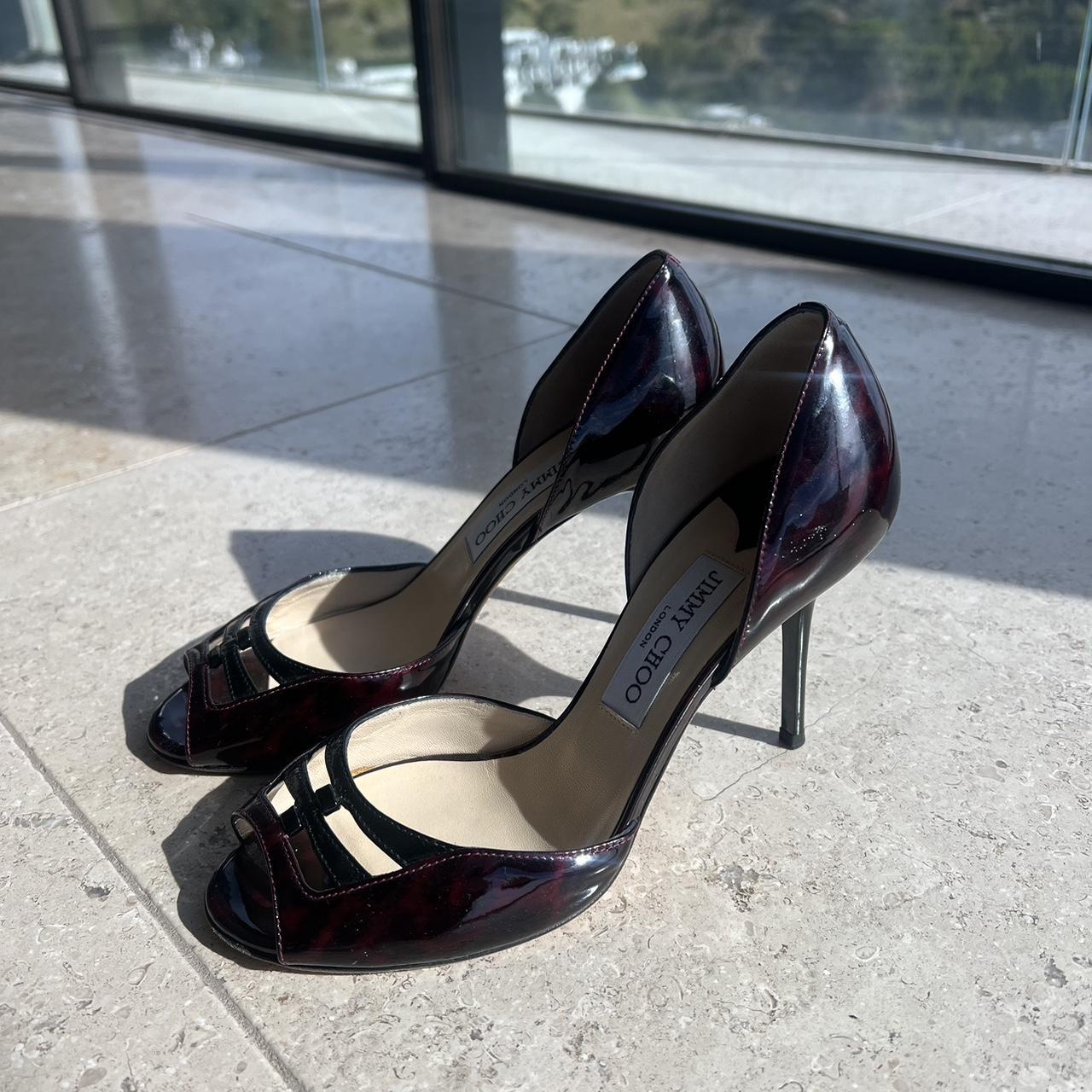 Jimmy Choo Patent Leather Printed D'Orsay Pumps | Depop