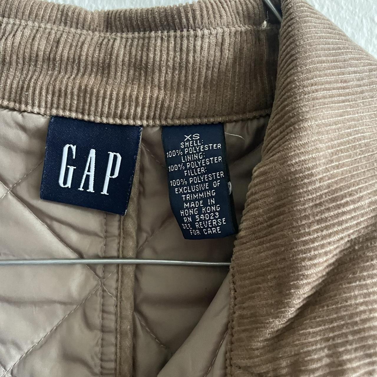 Vintage GAP corduroy & quilted light brown & green... - Depop