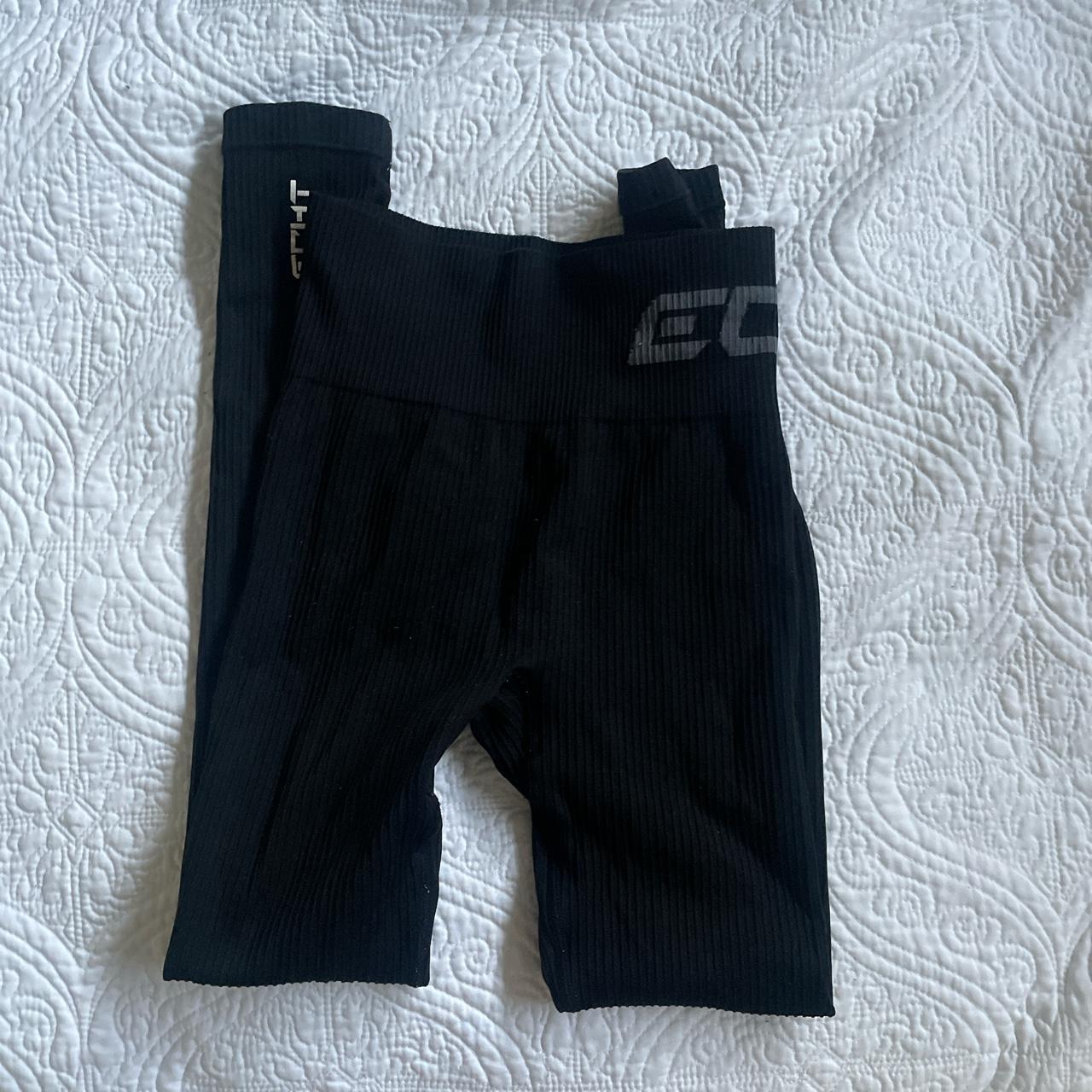 Echt ribbed black leggings - Depop