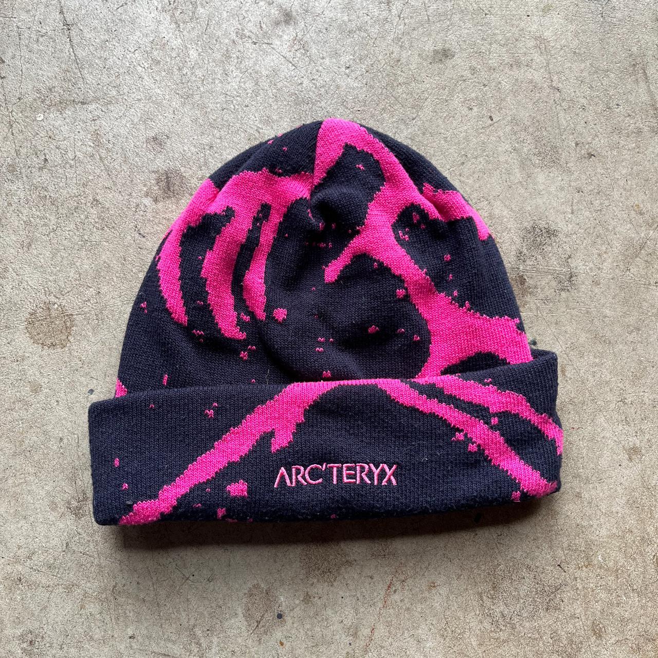 Arc'teryx Men's Pink and Navy Hat | Depop