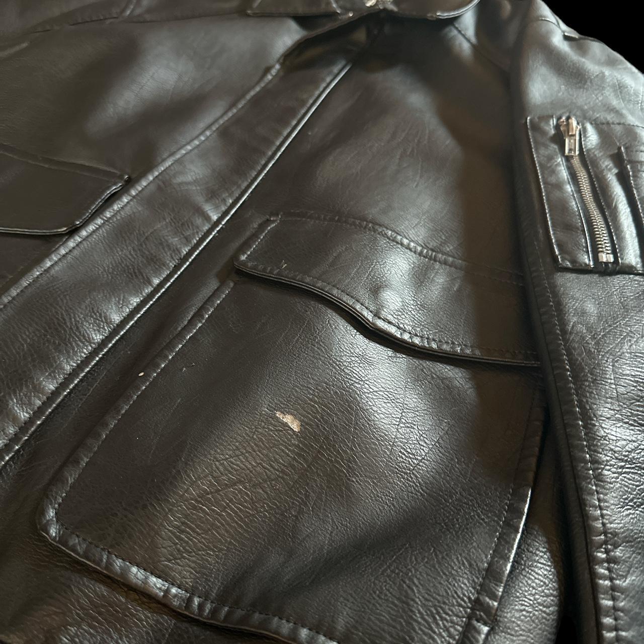 Porter + Ash Faux Leather Bomber Jacket. Slight... - Depop