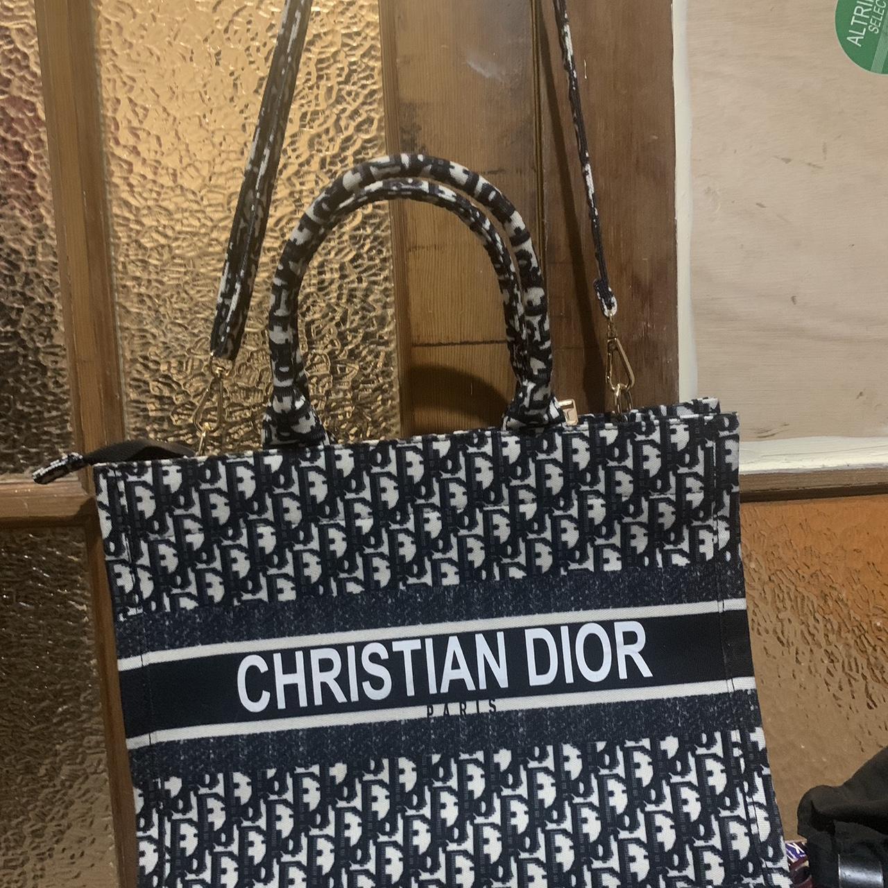 Dior bag Black and silver 🖤🩶 Used twice Got removed... - Depop