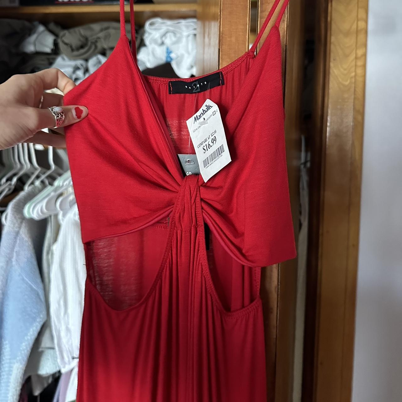 Long red jumpsuit from tj maxx new with tags size small Depop