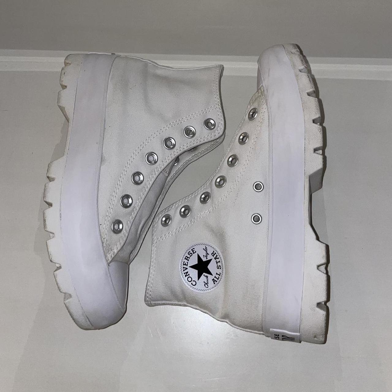white lugged converse! *disclaimer they do not... Depop