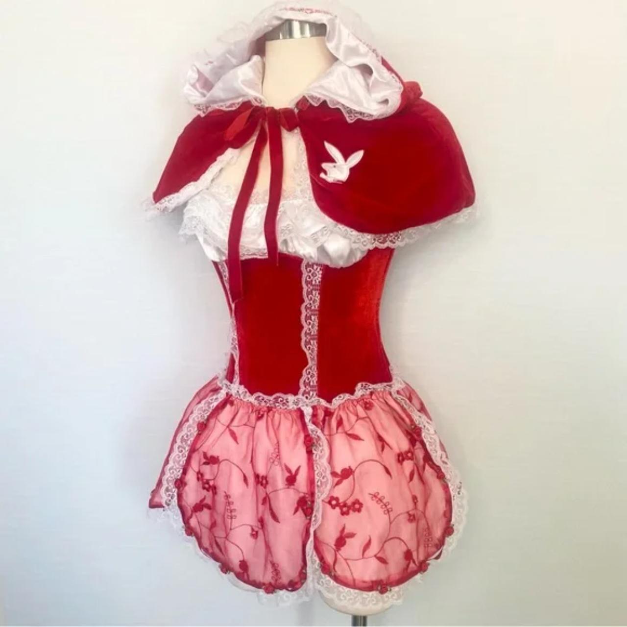 Y2k PLAYBOY Costume Red Riding Hood Mrs. Claus... Depop