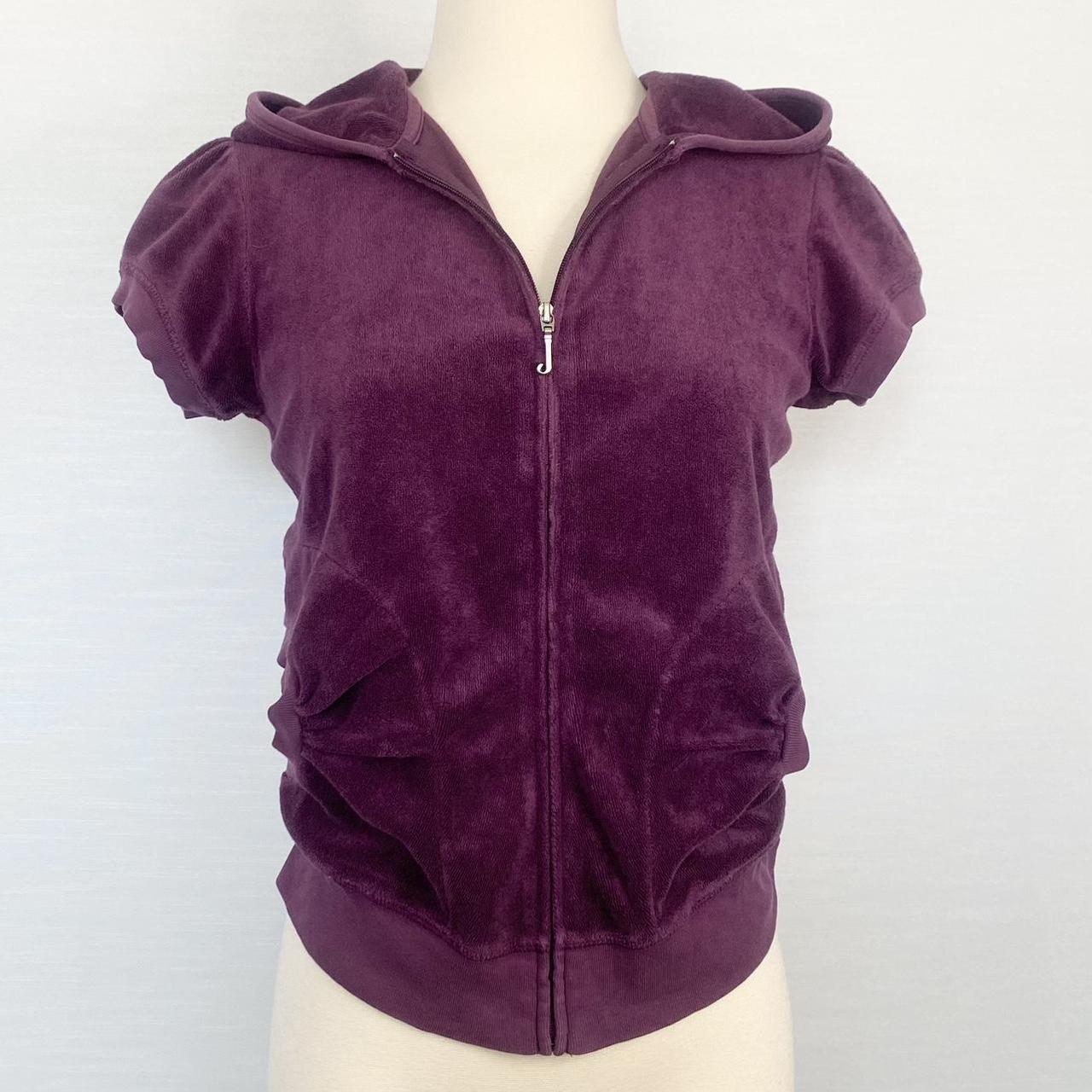 Juicy Couture purple offers velour jacket hoodie Sz 4 Brand New Vintage