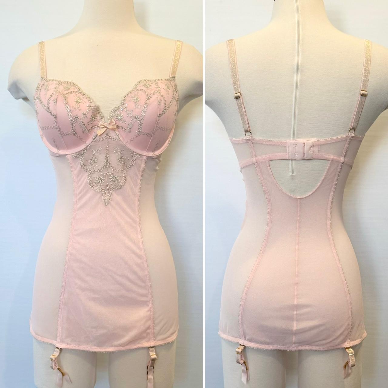 SUPER popular rare baby pink lace pastel bustier corset from victoria's secret