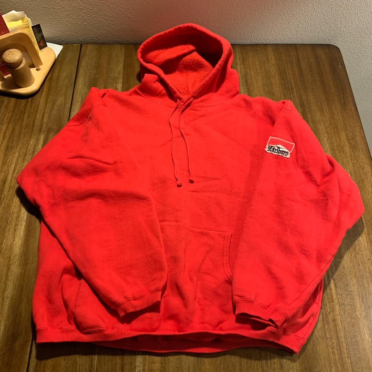 Marlboro Men's Red Hoodie | Depop