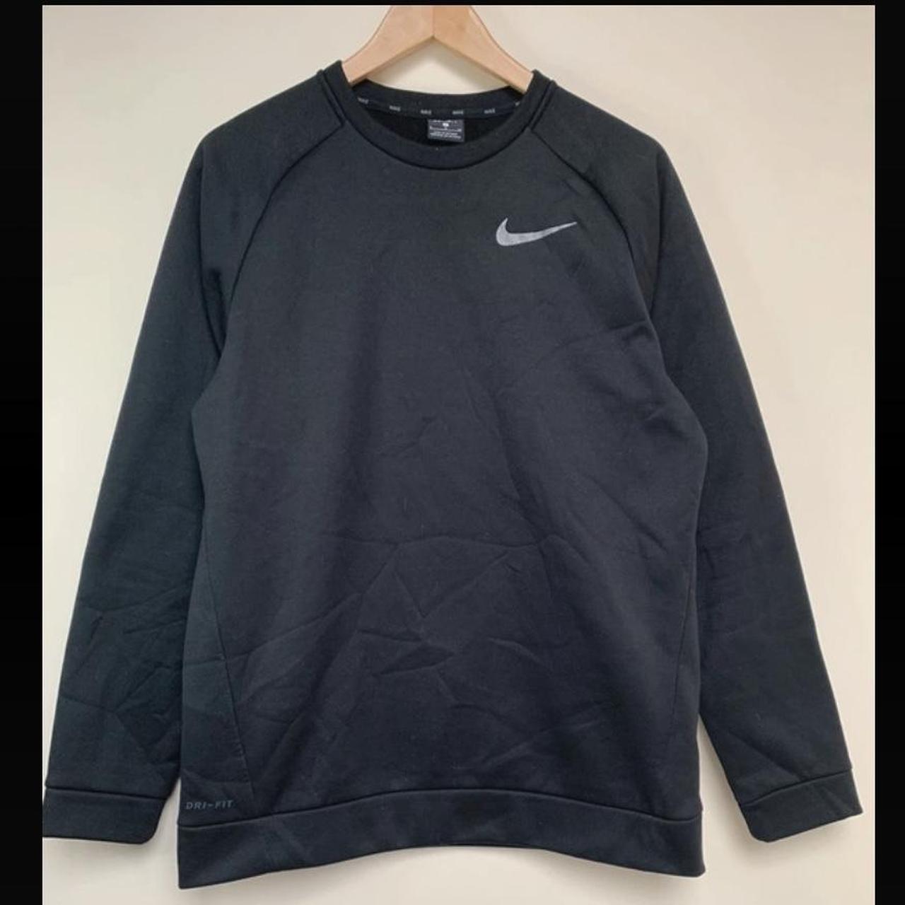 Men’s Black Nike Dri-Fit Jumper Size S Perfect... - Depop