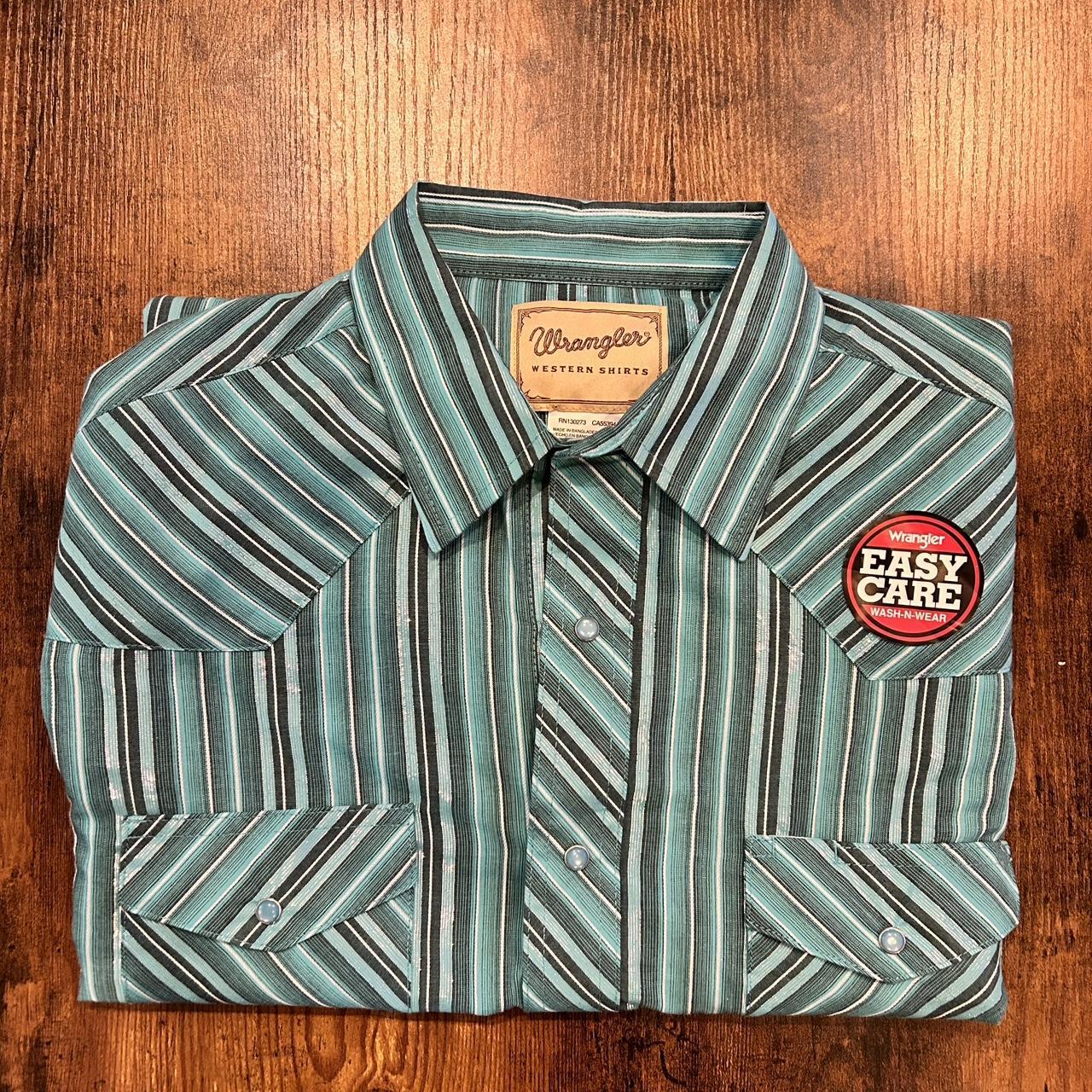 Wrangler Men's Blue Shirt | Depop