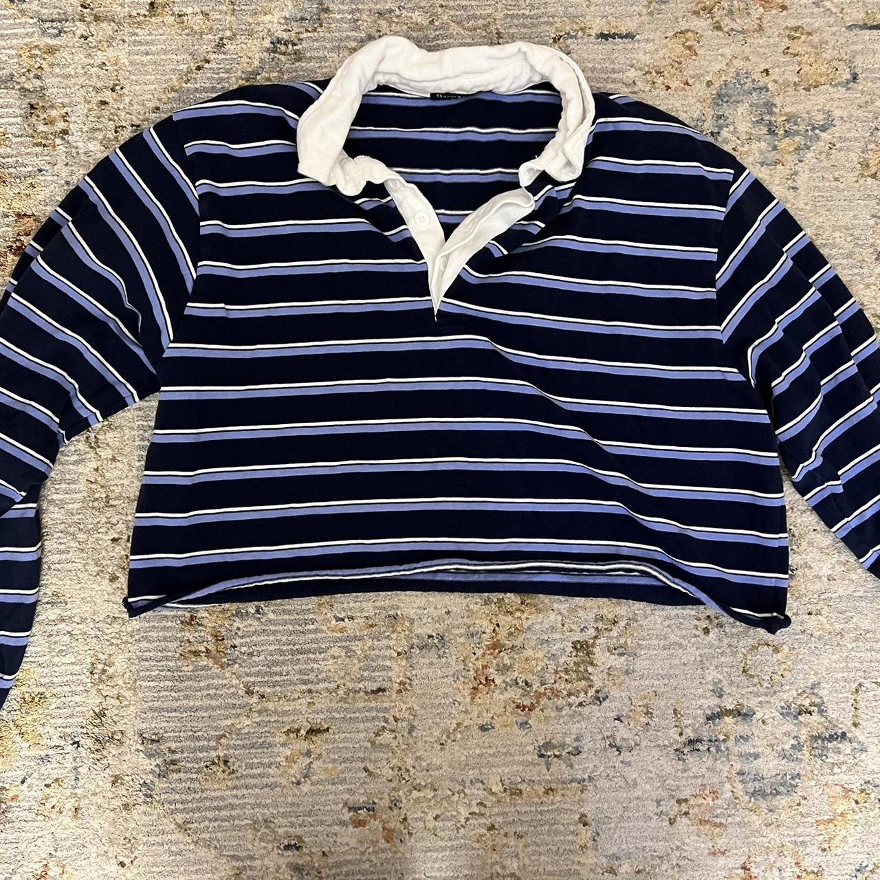 Brandy Melville Cropped Rugby Shirt Worn but Depop