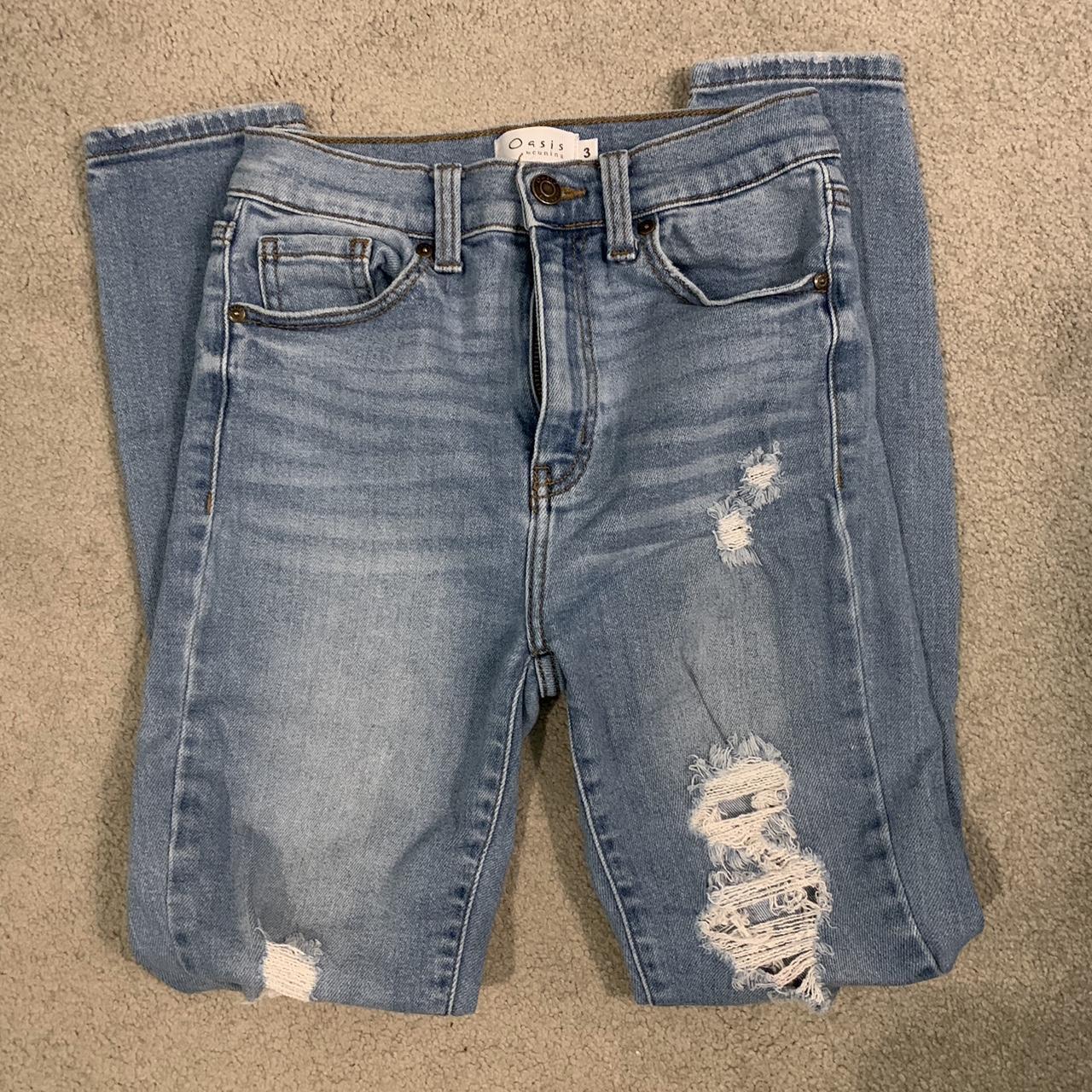 Oasis brand ripped skinny jeans - Depop