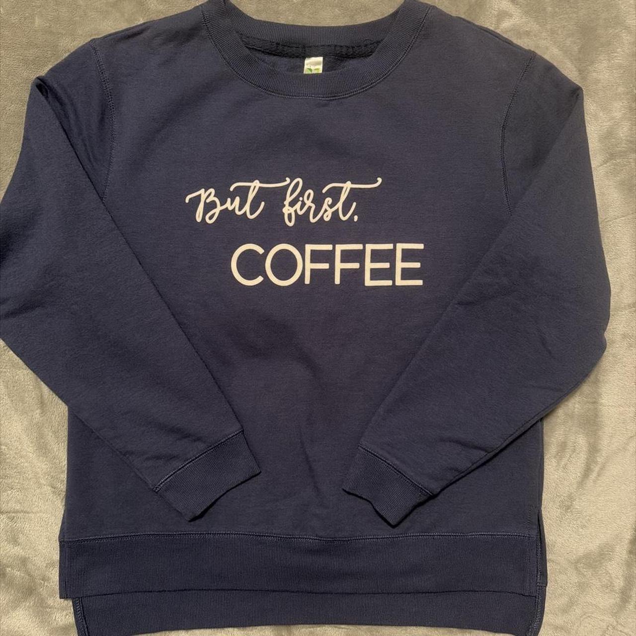 Green tea women's navy sweatshirt