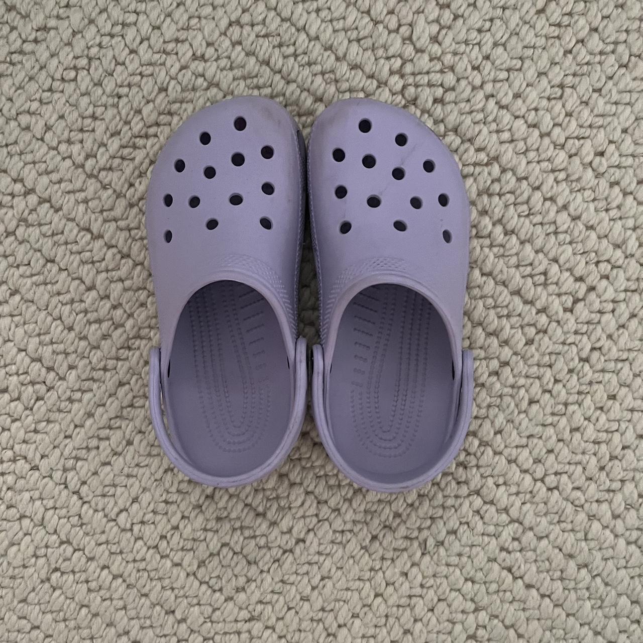 Light Purple Crocs In Size 7 Women S Note Slight Depop   P0 