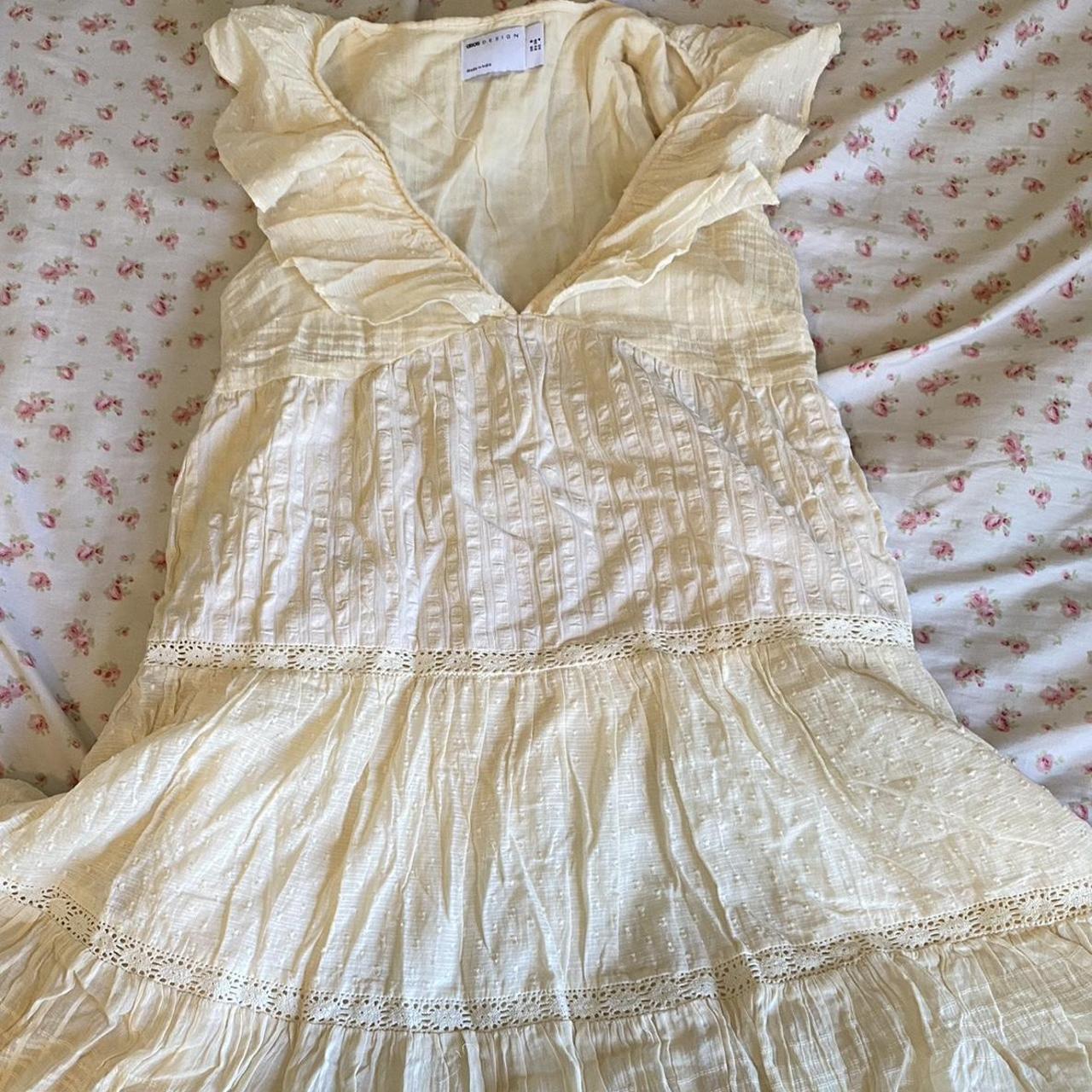 ASOS Women's Cream Dress Depop