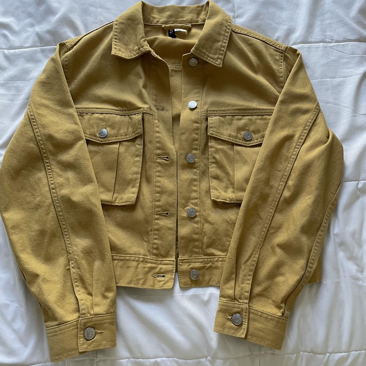 Yellow denim jacket on sale h&m