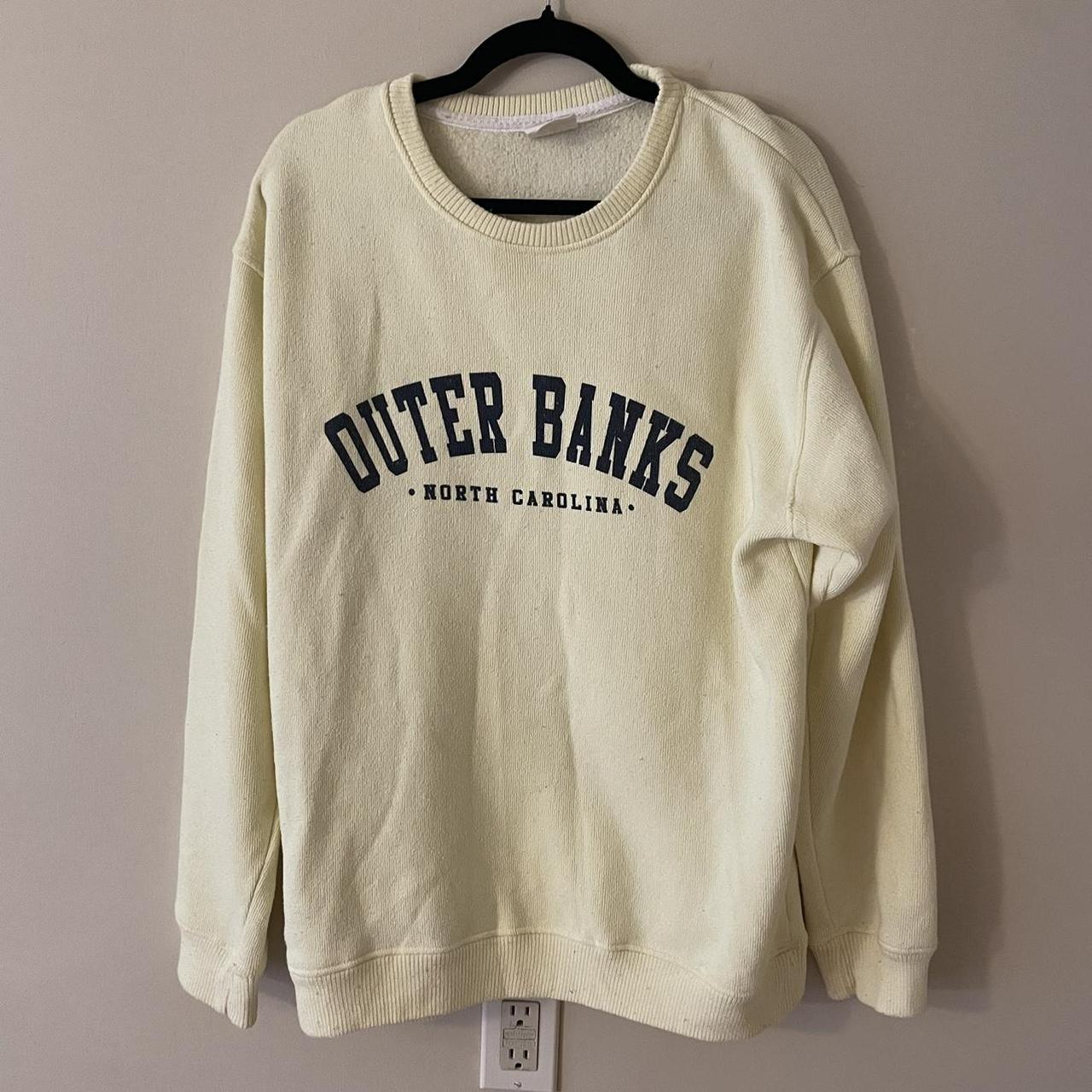 coastal granddaughter outer banks yellow crewneck... - Depop