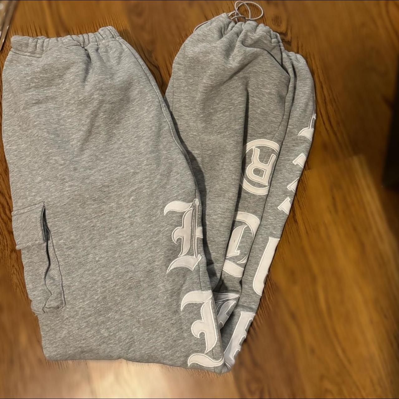 Hidden Cult Grey Marl Sweatpants Reasonable Offers - Depop