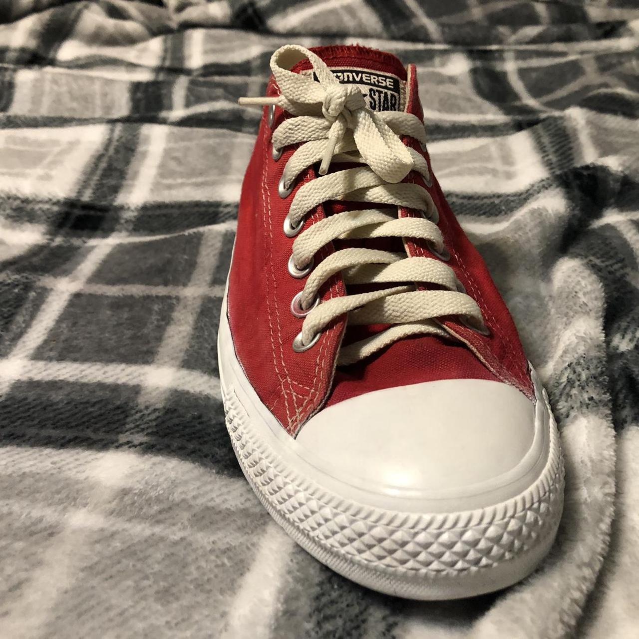 Mens red on sale converse trainers