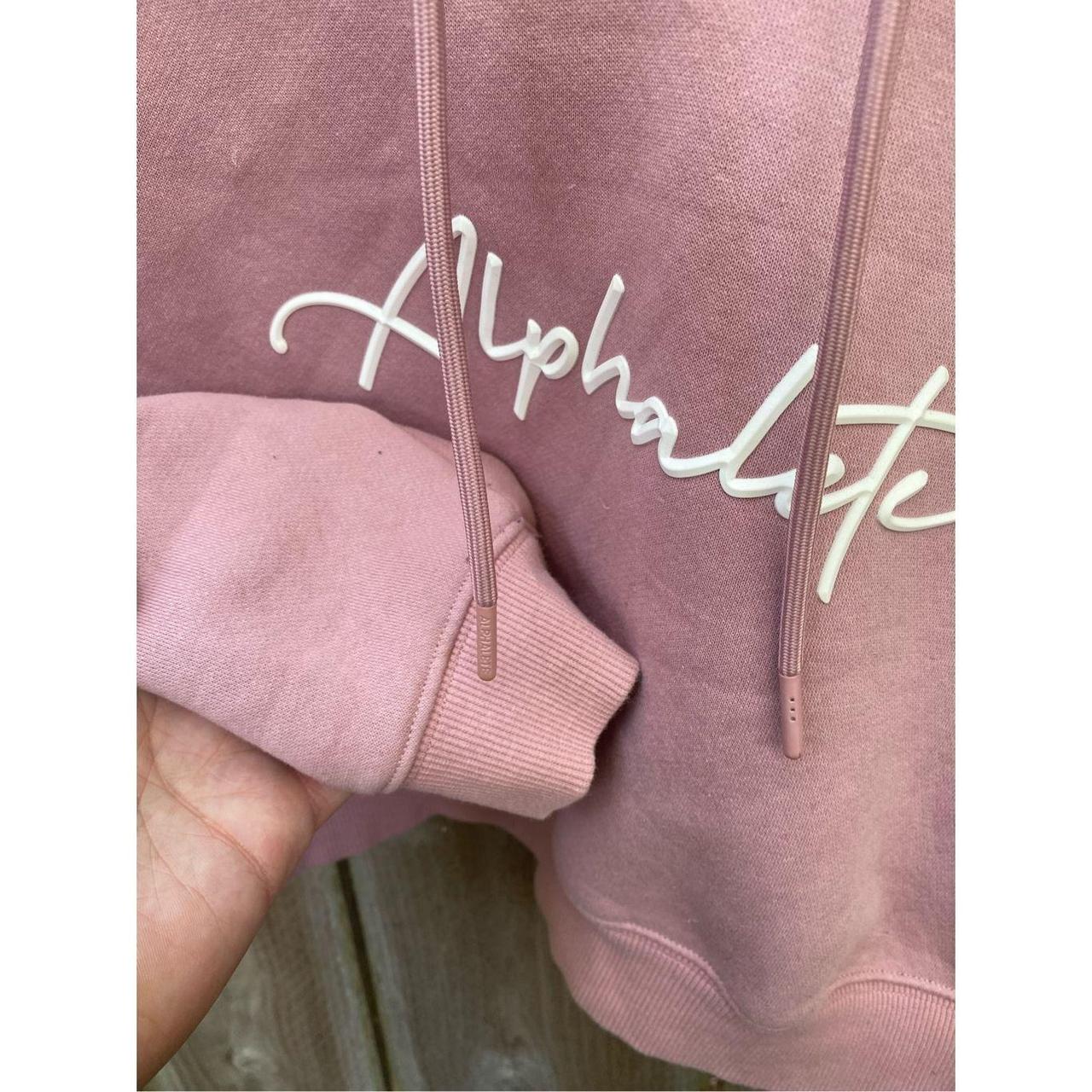 Women s Alphalete Pink Cropped Hoodie Sweatshirt. Depop