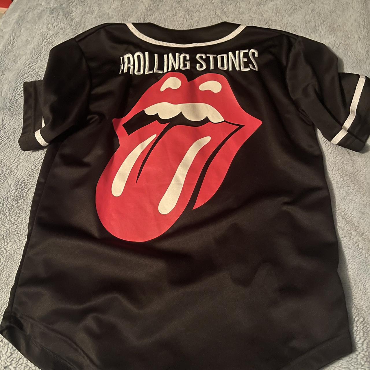 Rolling Stones 14 Tokyo Tan Button Down Baseball Jersey