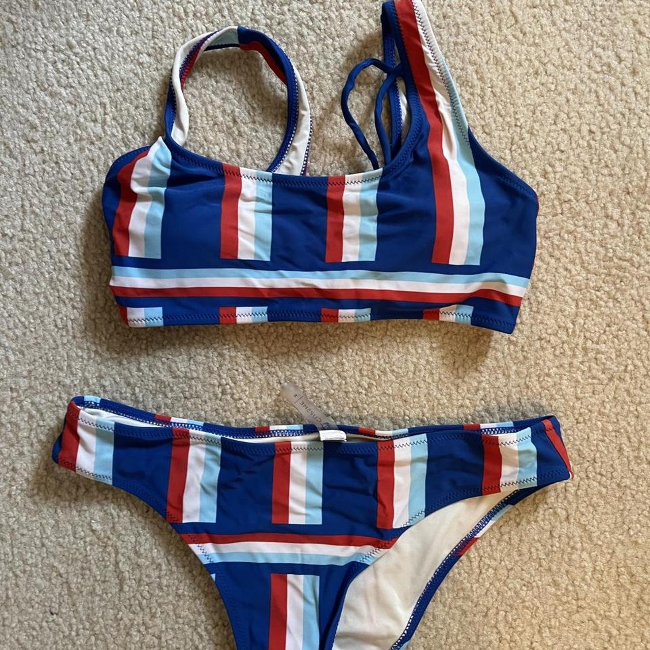 Red, White, and Blue bikini set from cupshe, size... - Depop