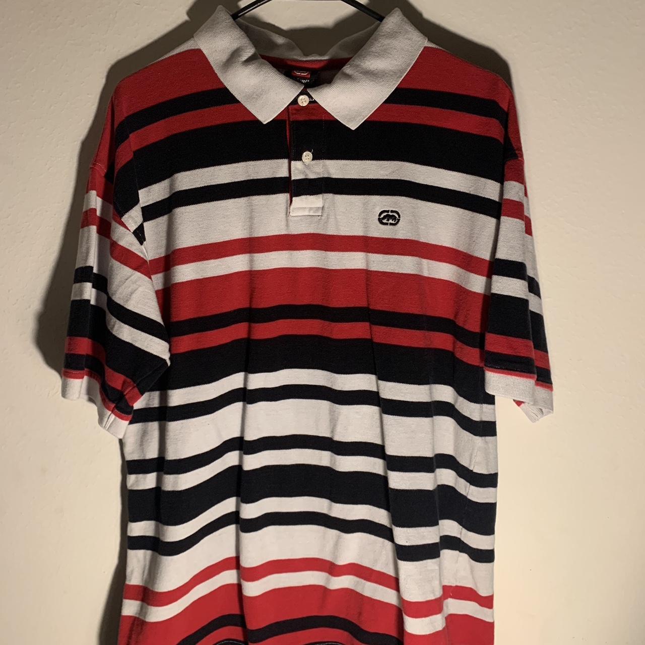 Ecko Unltd. Men's White and Red Polo-shirts | Depop