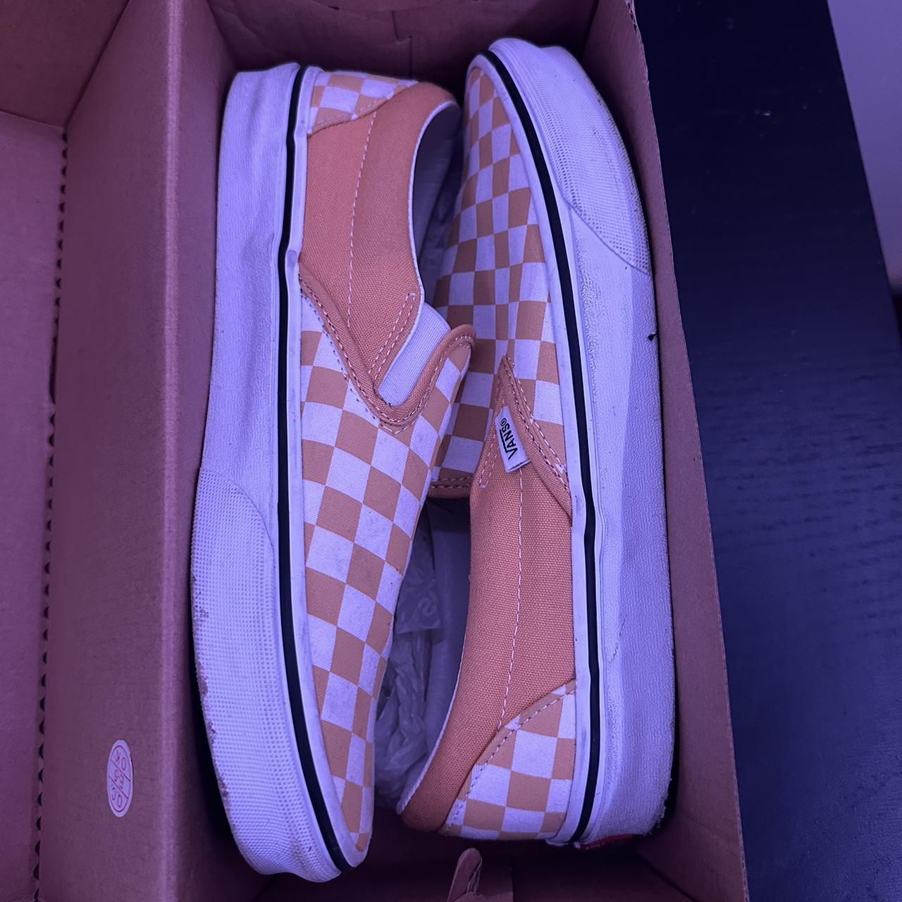 Apricot checkered vans hotsell