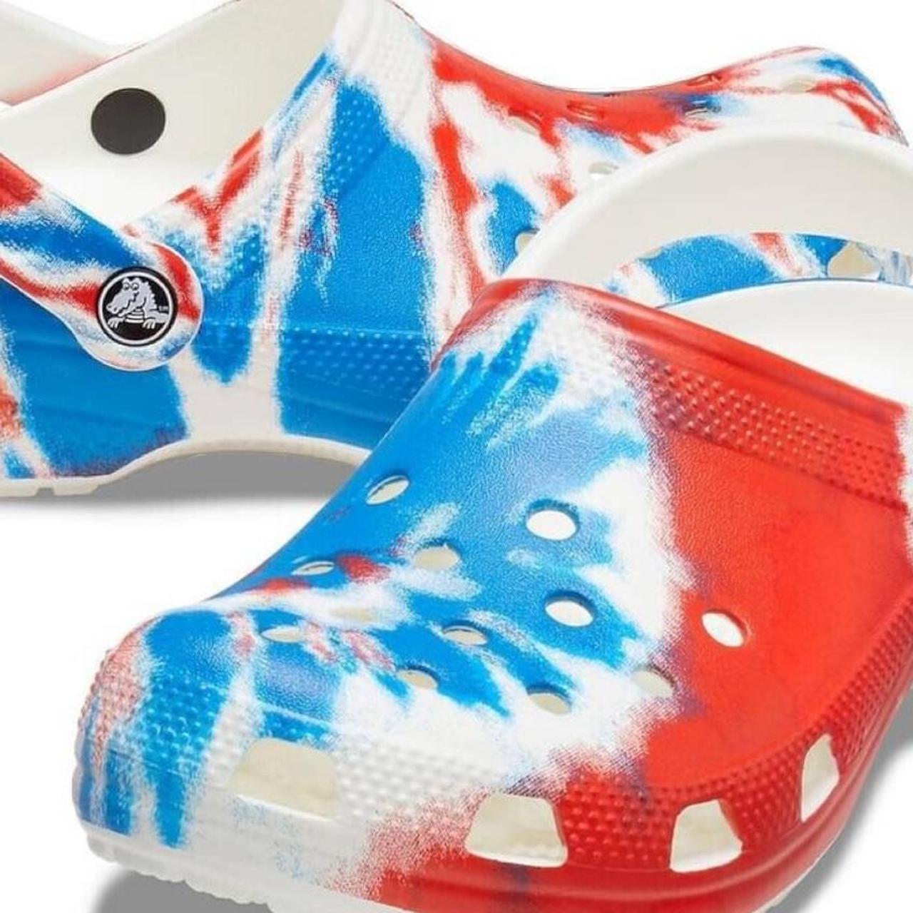 Crocs red white blue deals