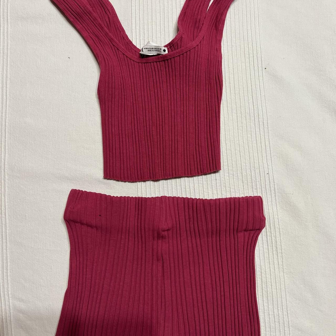 Pink Zara Two piece Depop