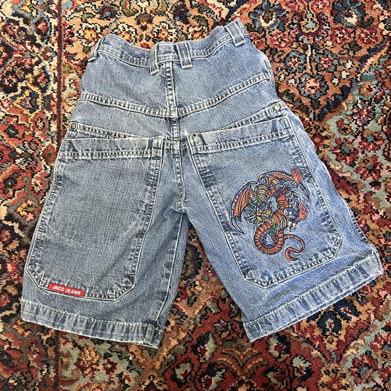 jnco kids jorts size 8 fits like a 22 in woman’s - Depop