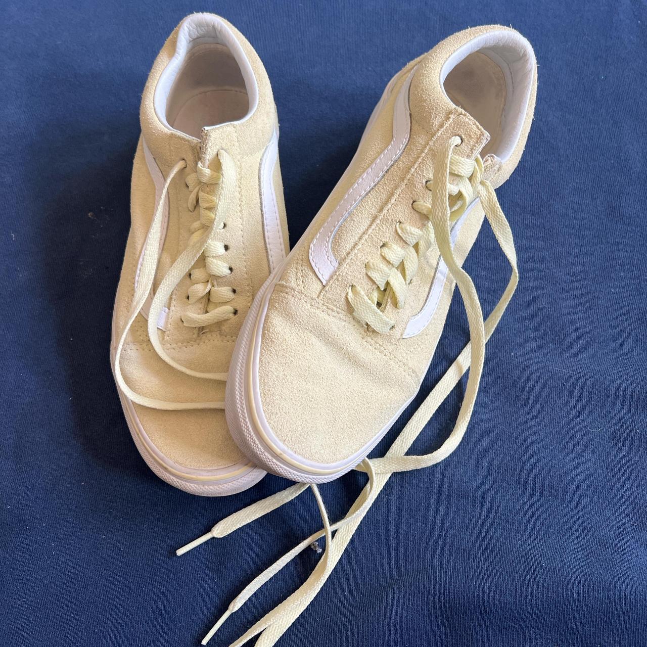 Light yellow vans womens best sale