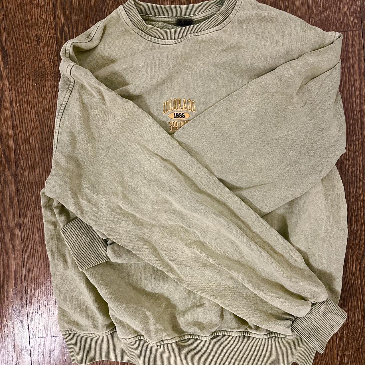 Urban Outfitters Colorado Spring green sweatshirt - Depop