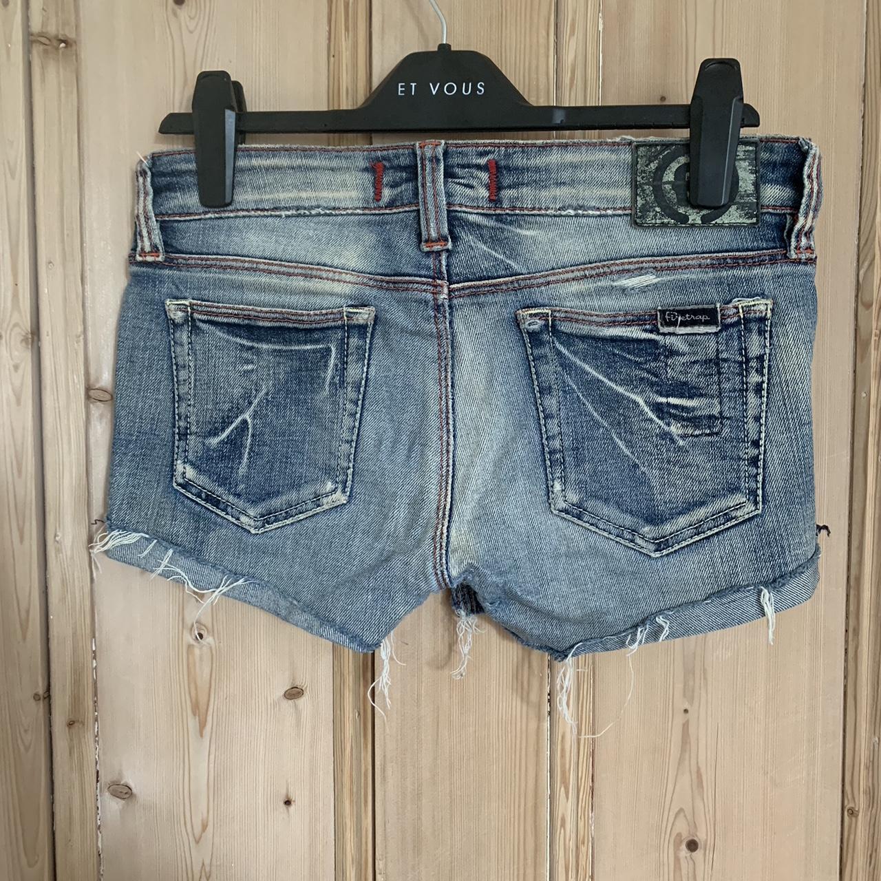 Low rise acid wash Firetrap denim shorts... - Depop